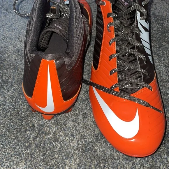 Nike Mens Vapor Speed Pro 3/4 Football Cleats Orange Brown  display picture 2
